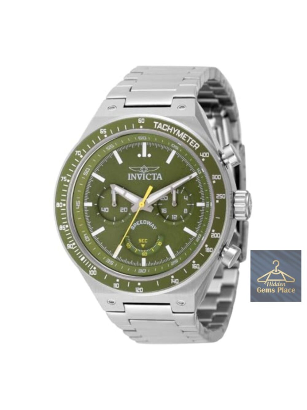 Men's Speedway Chronograph Stainless Steel Bracelet Watch 44mm